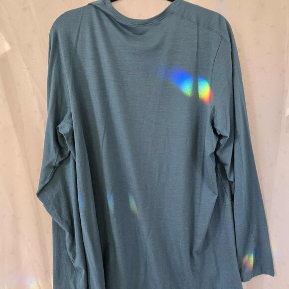 REI Teal Long Sleeve Merino Wool Top - Picture 2 of 4